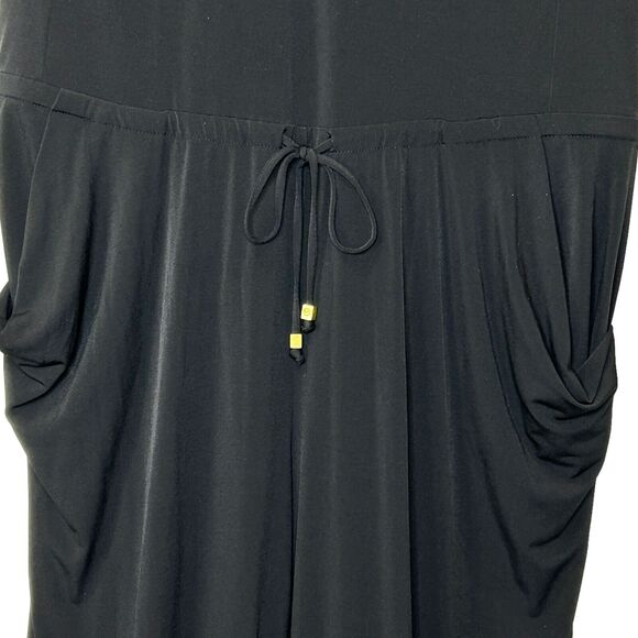 Michael Kors V Neck Flutter Split Sleeve Drawstring Jersey Jumpsuit Women Large - Picture 7 of 11